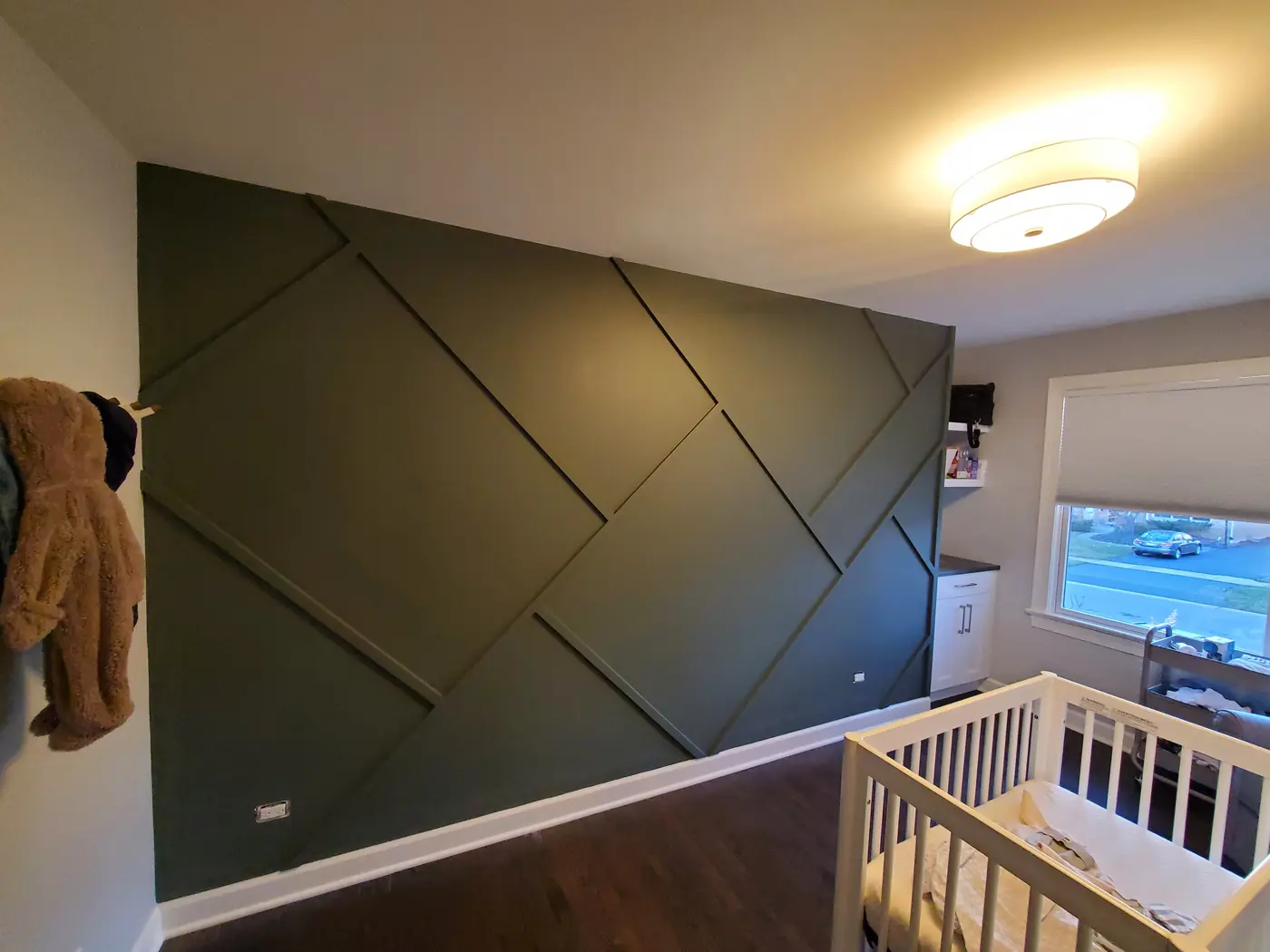 Completed living room painting project