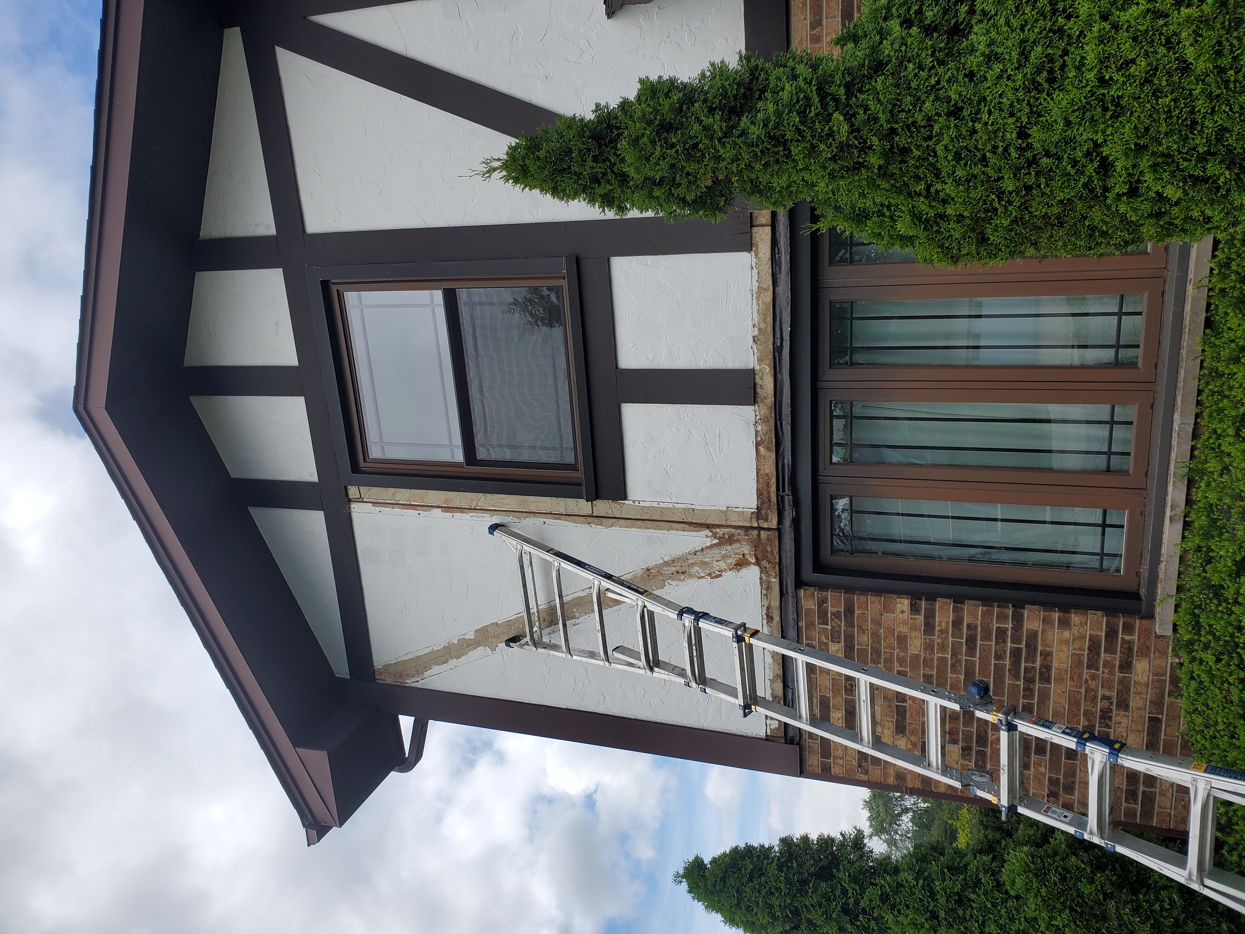 Siding before reconstruction and paint