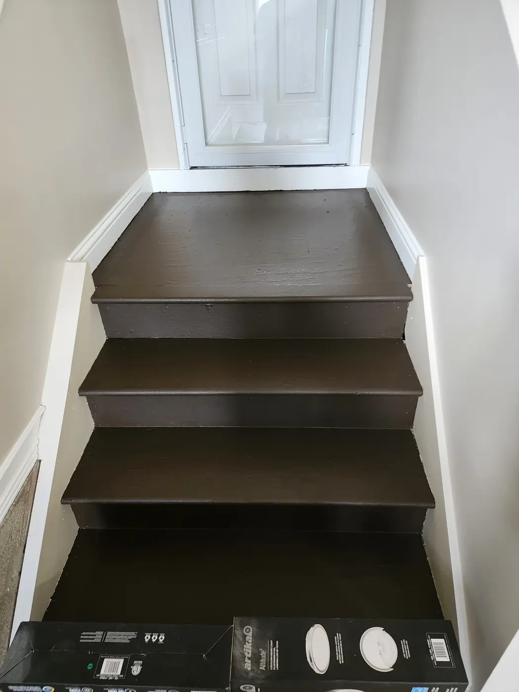 Indoor staircase after repainting in West Chicago, IL